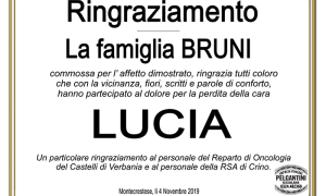 ringraziamento Lucia BRUNI1