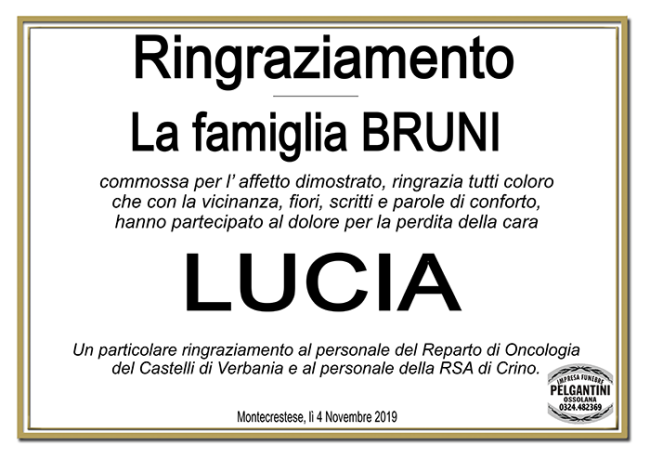 ringraziamento Lucia BRUNI1