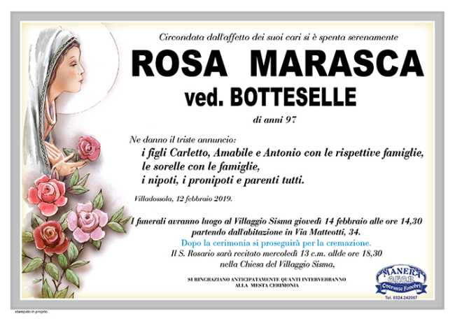 rosa marasca vedova botteselle