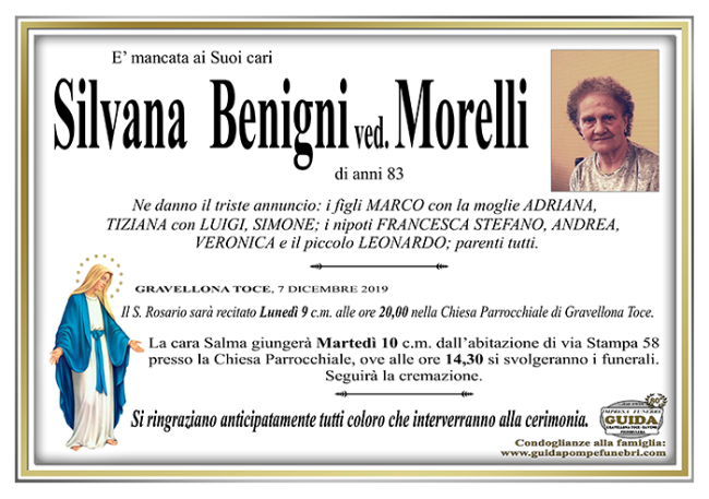 silvana ved morelli BENIGNI