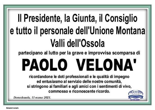 volona partecipazione Unione Montana Valli dellOssola