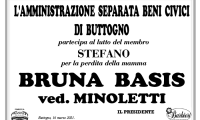 AMM.NE SEPARATA BENI CIVICI Buttogno LUTTO BASIS BRUNA