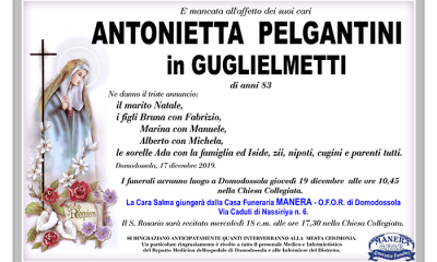 ANNUNCIO Antonietta Pelgantini