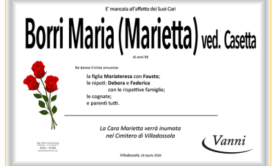 Annuncio Borri. 300 con rosa Borri