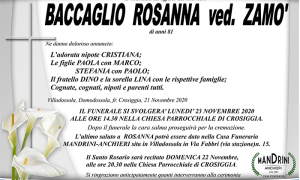 FUNEBRE BACCAGLIO ROSANNA