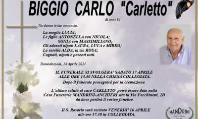 FUNEBRE BIGGIO CARLO