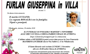 FUNEBRE FURLAN GIUSEPPINA
