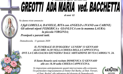 FUNEBRE GREOTTI ADA MARIA