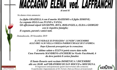 FUNEBRE MACCAGNO ELENA