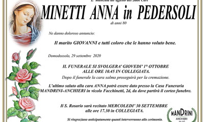 FUNEBRE MINETTI ANNA