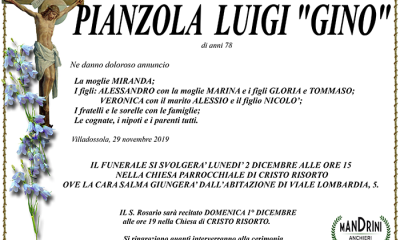 FUNEBRE PIANZOLA LUIGI