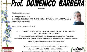 FUNEBRE PROF. DOMENICO BARBERA
