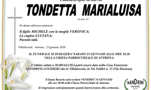 FUNEBRE TONDETTA MARIALUISA