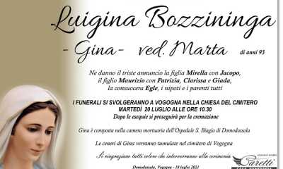 Luigina Bozzininga Gina ved. Marta