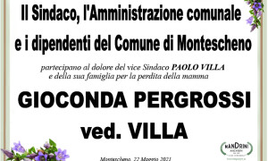 PARTECIPAZIONE MONTESCHENO per PERGROSSI GIOCONDA