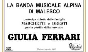 Partecipazione Banda Musicale Alpina Malesco per Giulia Ferrari