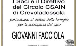 Partecipazione Circolo CSAIN Crevoladossola per Giovanni Facciola