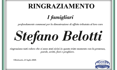 RINGRAZIAMENTO Belotti Stefano