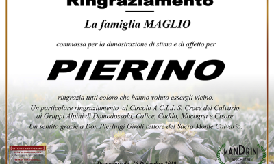 RINGRAZIAMENTO FAMIGLIA MAGLIO PIETRO IGNAZIO
