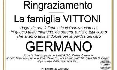 Ringraziamenti per Germano Vittoni