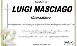 Ringraziamenti per Luigi Masciago