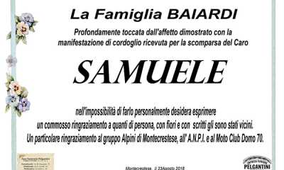 baiardi ringraziamento