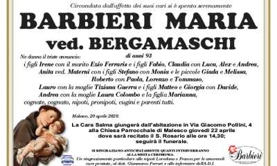 bergamaschi annuncio Barbieri Maria