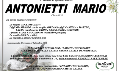 funebre ANTONIETTI MARIO