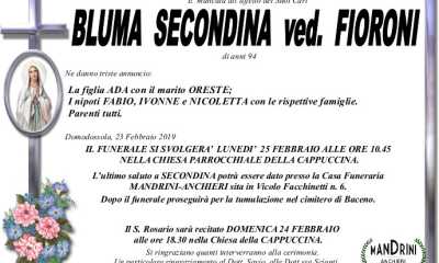 funebre BLUMA SECONDINA