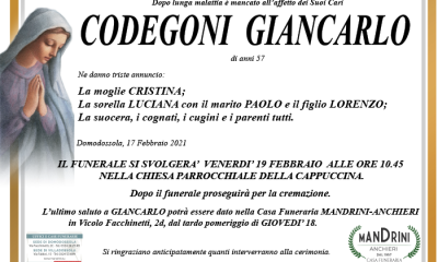 funebre CODEGONI GIANCARLO