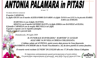 funebre PALAMARA ANTONIA in PITASI
