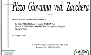 funebre PIZZO GIOVANNA ved. ZACCHERA