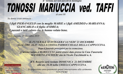 funebre TONOSSI MARIUCCIA