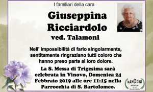 giuseppina ricciardolo ringraziamento