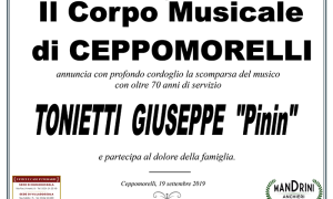 partecipazione CORPO MUSICALE CEPPOMORELLI PER TONIETTI