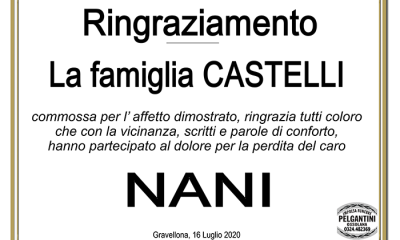 ringraziamento CASTELLI