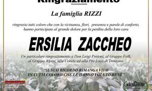 ringraziamento ersilia zaccheo