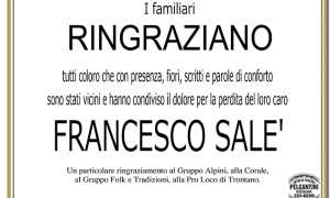 ringraziamento francesco sale