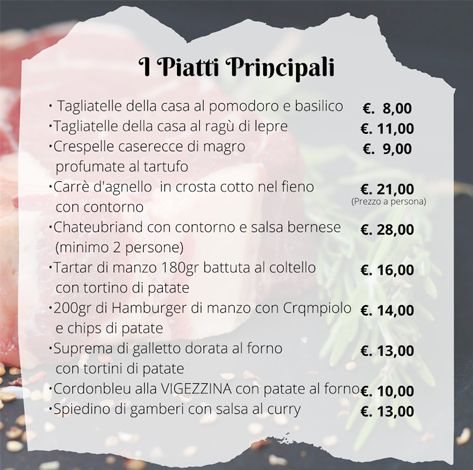 8 piatti principali dede