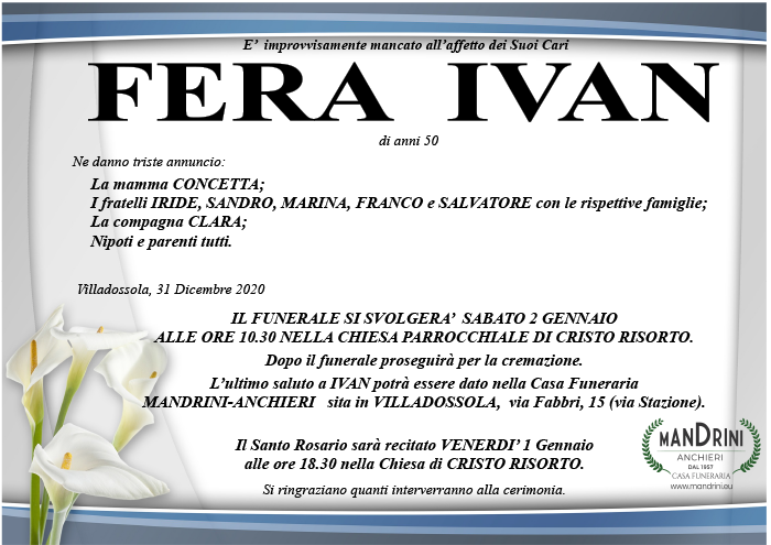 FUNEBRE FERA IVAN