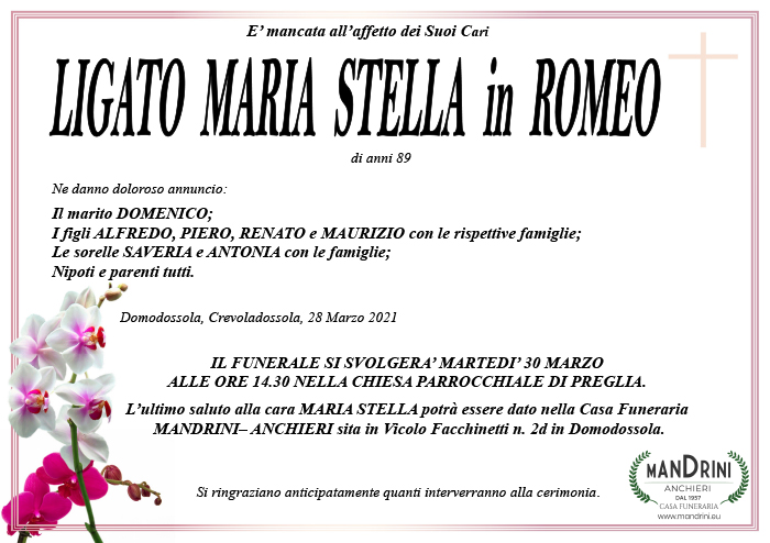 FUNEBRE LIGATO MARIA STELLA
