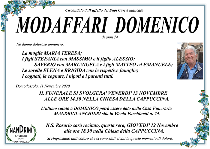 FUNEBRE MODAFFARI DOMENICO