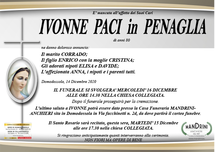FUNEBRE PACI IVONNE