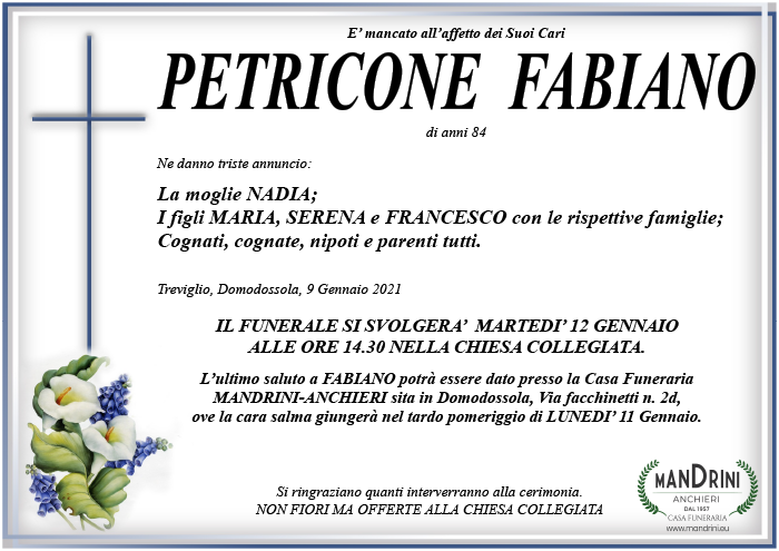 FUNEBRE PETRICONE FABIANO