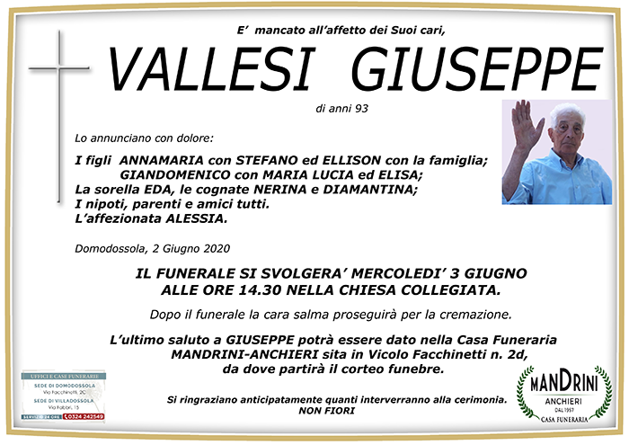 FUNEBRE VALLESI GIUSEPPE