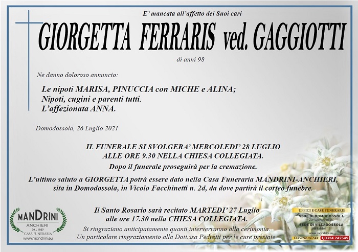 Giorgetta Ferraris ved. Gaggiotti