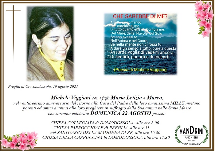 In ricordo di Milly 23º anniversario 