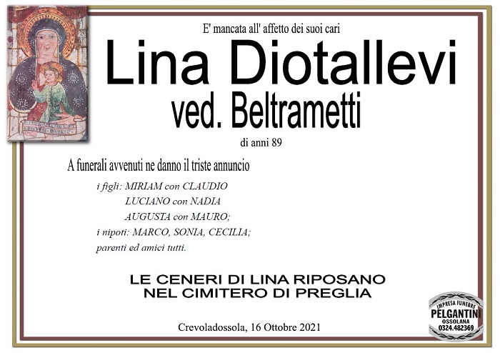 Lina Diotallevi ved. Beltrametti