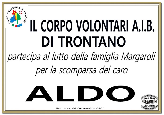 Partecipazione Volontari AIB Trontano per Aldo