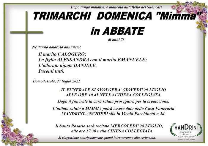 Trimarchi Domenica Mimma in Abate